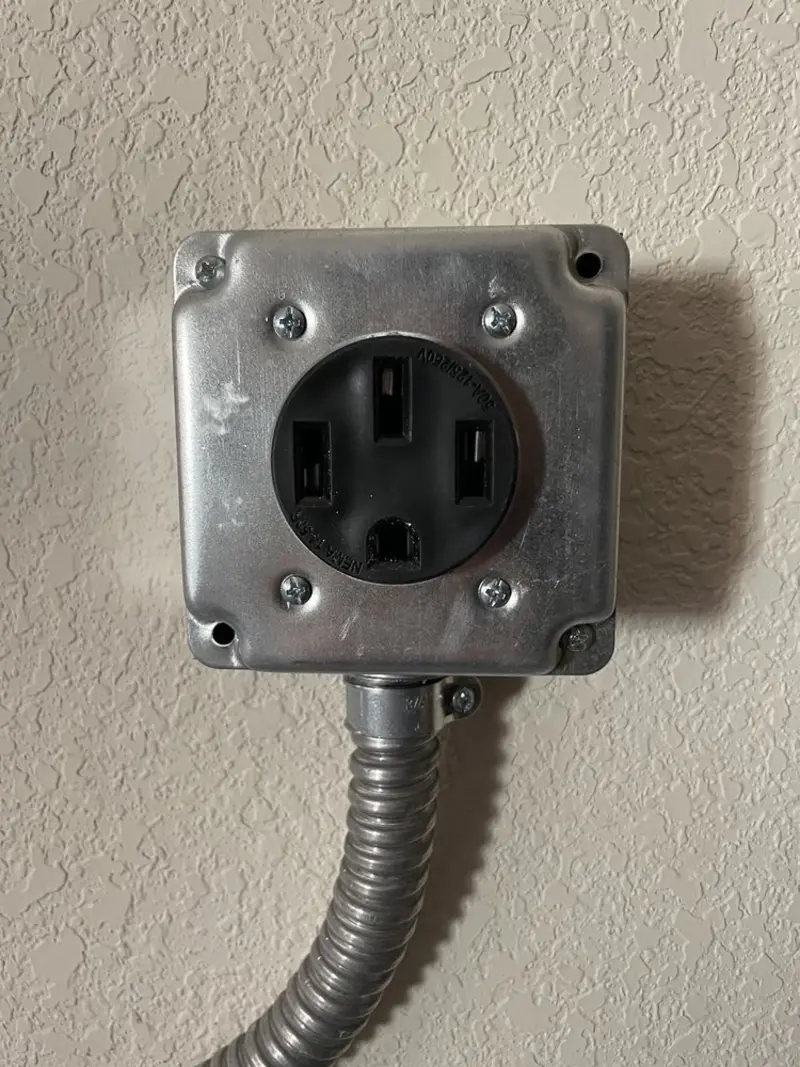 NEMA 14-50 outlet installed for Electrical Panel Upgrade in Falfurrias